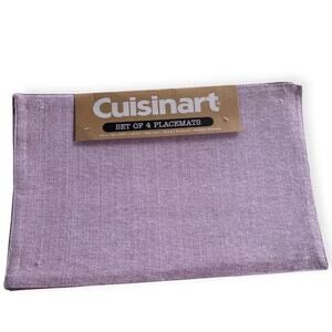 NWT Set of 4 Cuisinart Placemats Berry White Oeko Tex 13 x 19 Easy Care